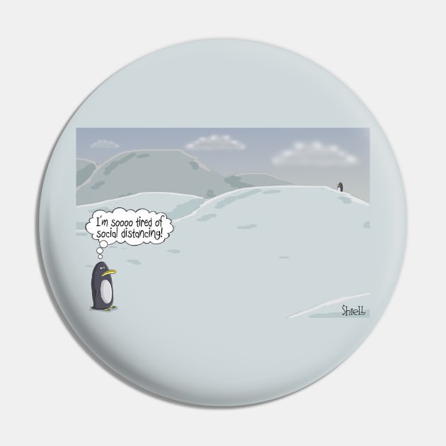 Penguin Self Isolate Pin by macccc8