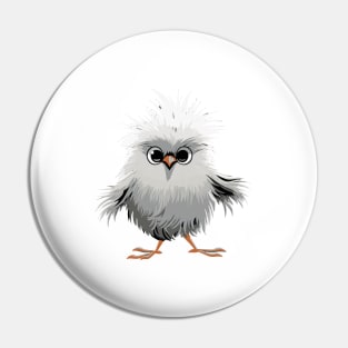 Cute cartoon silkie chicken Pin