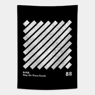 A-Ha Stay On These Roads / Minimal Graphic Design Tribute Tapestry