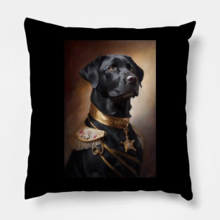 Black Labrador Classic Portrait Pillow
