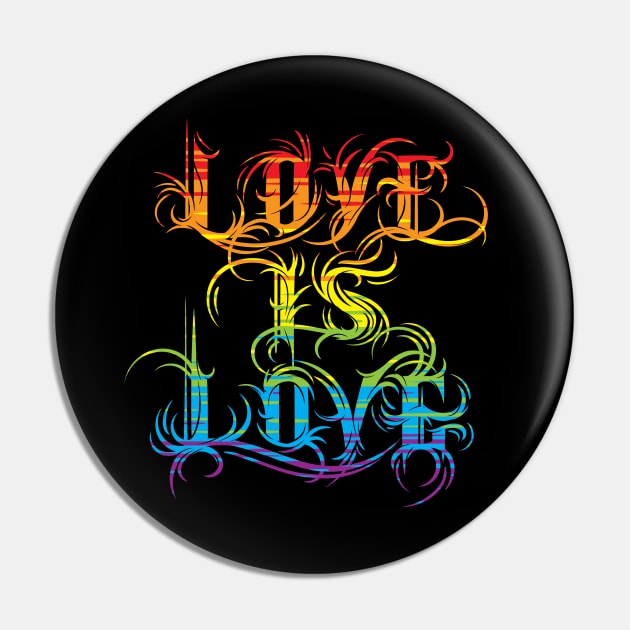 Love is Love - Gay Queer Pride Pin by Manfish Inc.