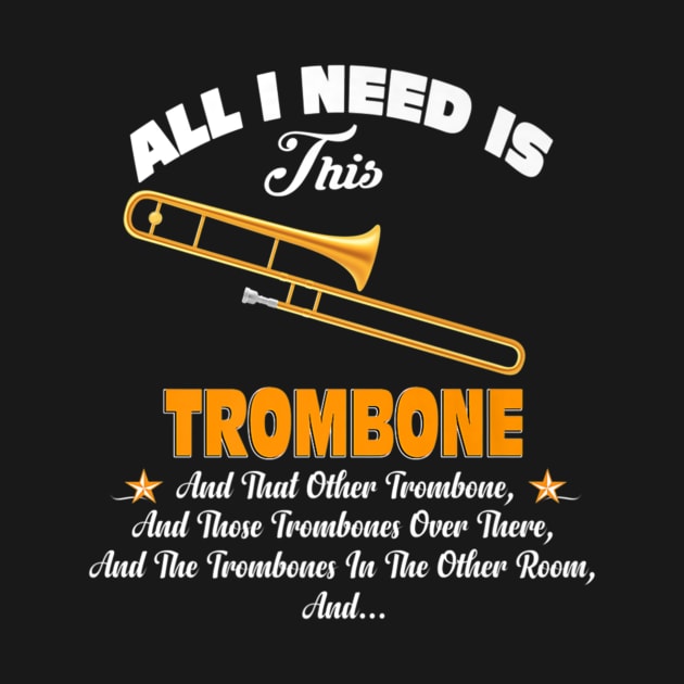 Music All I Need Is This Trombone by Skull Listening To Music