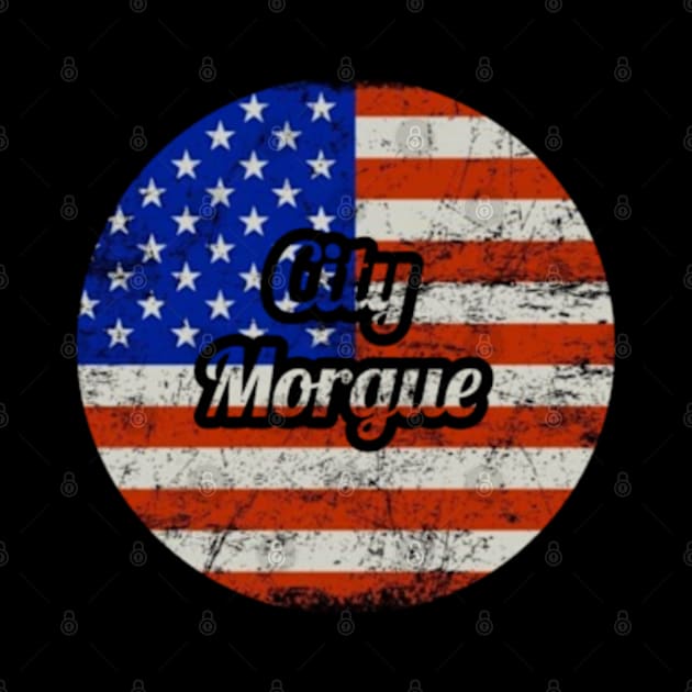 Cirty Morgue / USA Flag Vintage Style by Mieren Artwork 