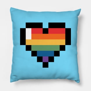 Pride Flag Heart Pillow