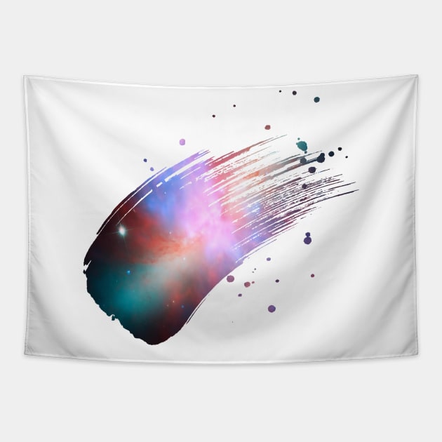 Paint brush stroke galaxy whoosh Tapestry by Blacklinesw9