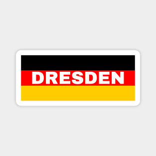 Dresden City in German Flag Magnet