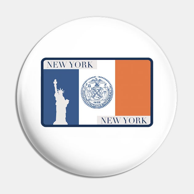 New York City Flag Decal Pin by ZSONN
