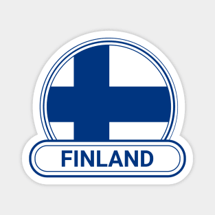 Finland Country Badge - Finland Flag Magnet