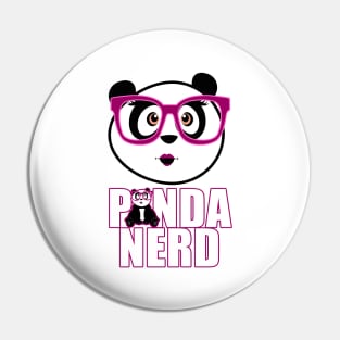 Panda Nerd Girl - Purple Pin