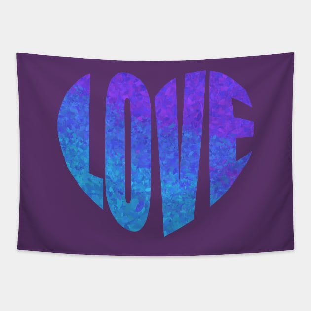 Love in heart shape Tapestry by GreenZebraArt