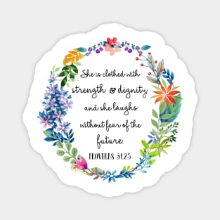 Proverbs 31:25 Magnet