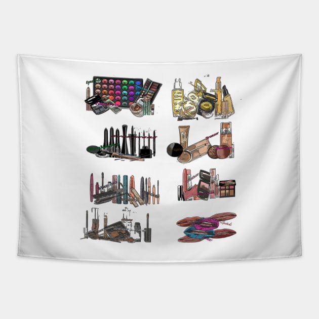 Makeup galore Tapestry by bywhacky