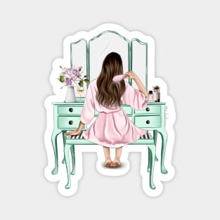 Vanity Table Brunette Magnet