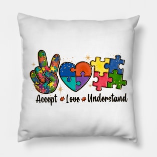 Accept Love Understand Autism Pillow