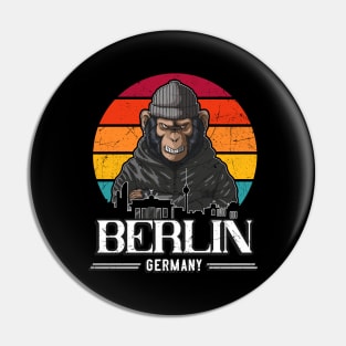 Berlin Retro Monkey Berliner Pin