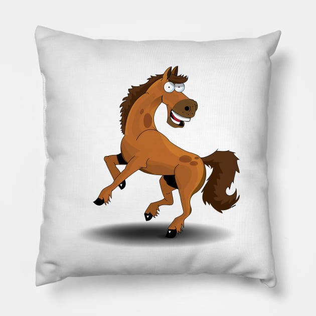 Bucking horse Pillow by nickemporium1