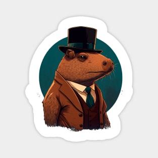 Elegant Capybara Magnet