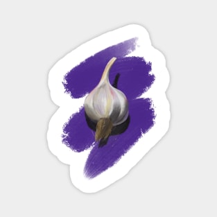 Garlic on purple Magnet
