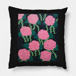 Pink Cabbage Roses Pillow