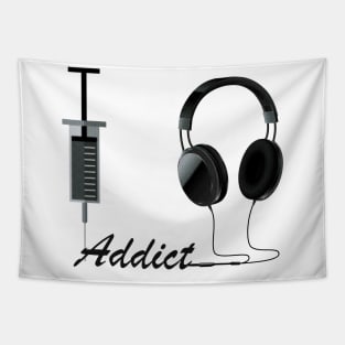 I am A Music Addict Tapestry