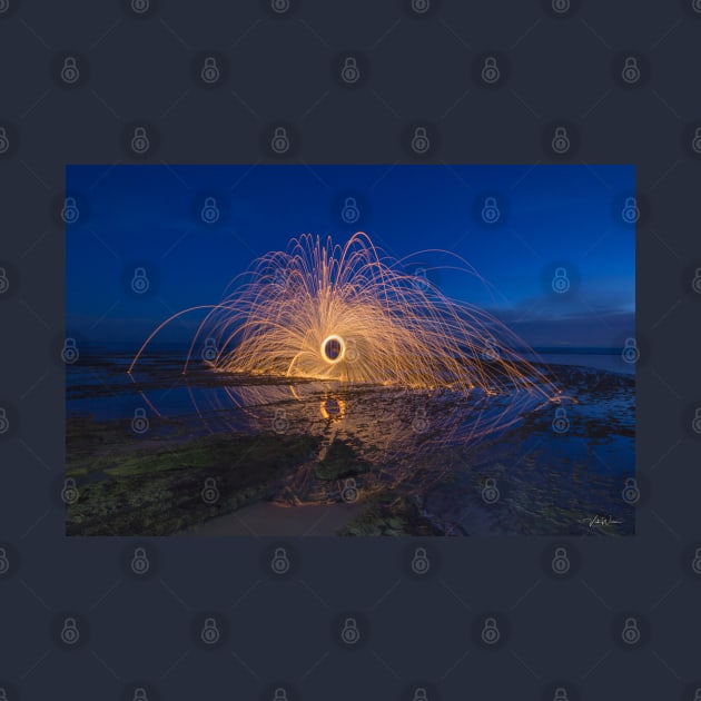 Steel Wool Spinning at London Bridge, Portsea, Victoria, Australia. by VickiWalsh