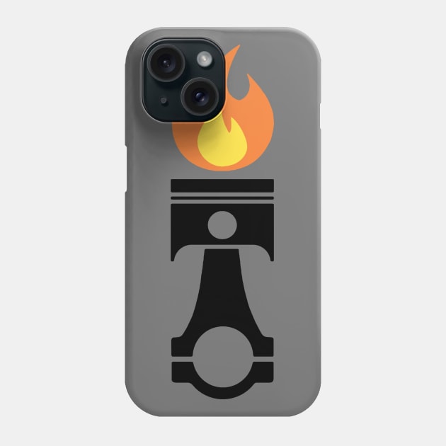 flaming piston Phone Case by akirascroll