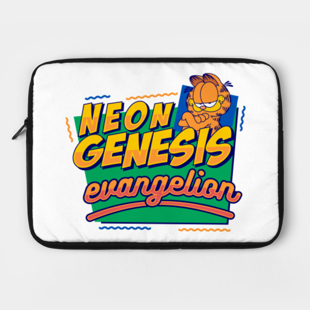 Neon Genesis Evangelion Garfield Memes Evangelion Laptop Case Teepublic