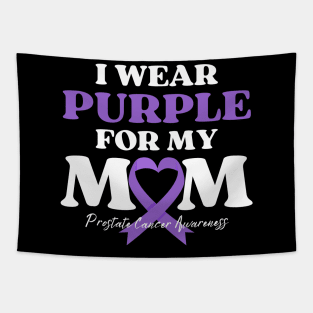 I Wear Purple for my Mom Cancer Awareness Tapestry