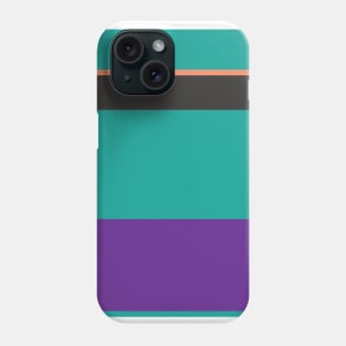 An extraordinary recipe of Light Red Ochre, Faded Orange, Purple, Blue/Green and Dark Charcoal stripes. Phone Case
