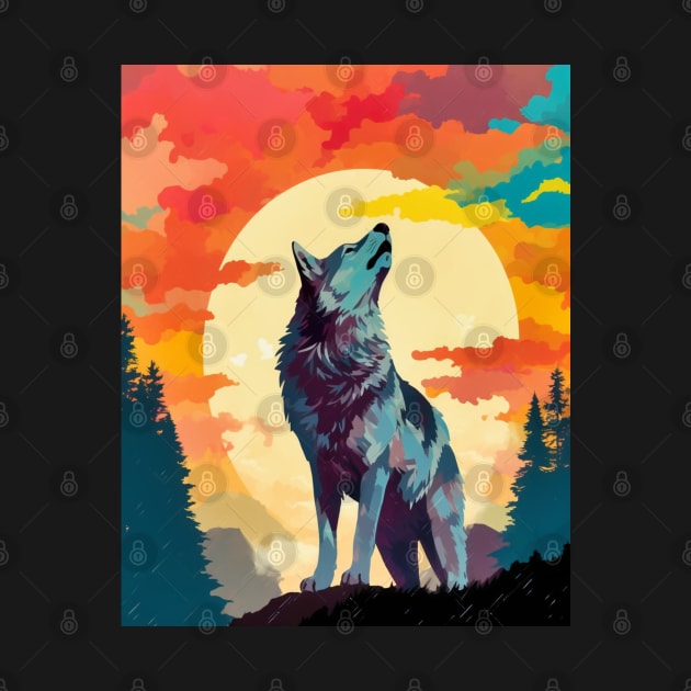Wild Aura: Majestic Grey Wolf by Unboxed Mind of J.A.Y LLC 