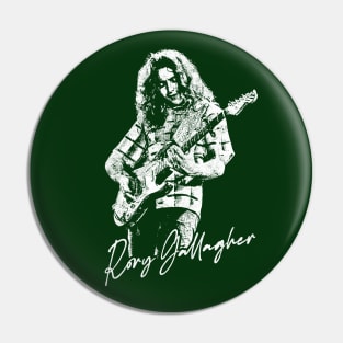 Rory Gallagher / Vintage Look Fanart Design Pin