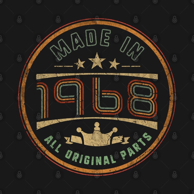 Made In 1968 55th Birthday by MintaApparel