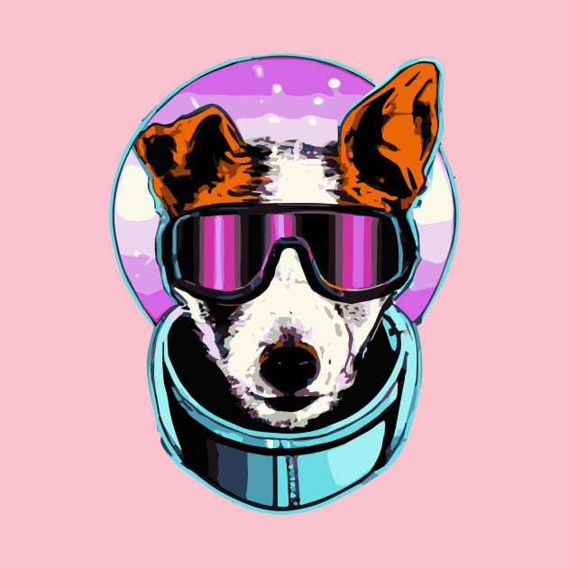 Jack Russell Terrier 80s Retro Space Dog Lover by BetterManufaktur