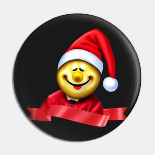 Santa Smiley Pin