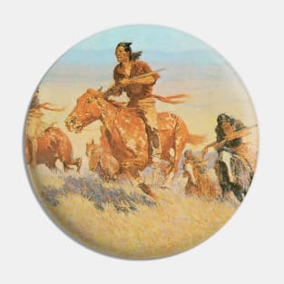 The Buffalo Runners, Big Horn Basin by Frederick Remington Pin