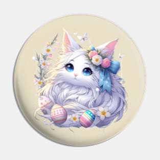 Glorious Easter Anime Retro Cat Pin