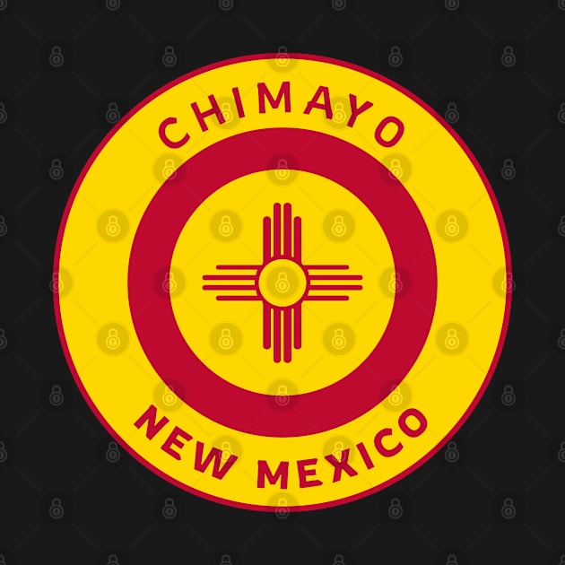 Chimayo New Mexico Zia Flag Bullseye by Go With Tammy