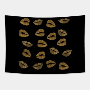 Golden Lips Tapestry