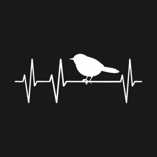 Uguisu Bird Lovers Heartbeat T-Shirt