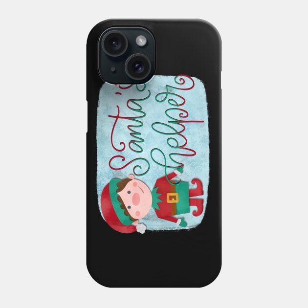 Santa Helper cute elf Phone Case by PrintAmor