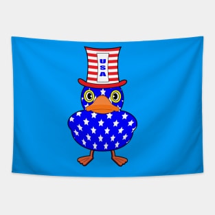 Cool Rubber duck USA Tapestry