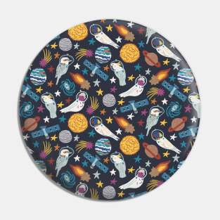 Birds In Space pattern Pin