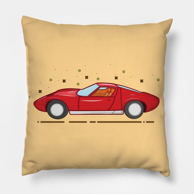 Car Modern Red Pillow by Socity Shop