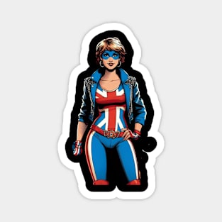 London England Female Comic Book Superhero Magnet