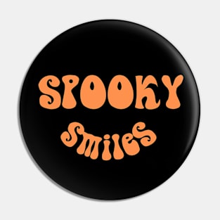 Spooky smiles, Halloween, text making a smiley. Pin