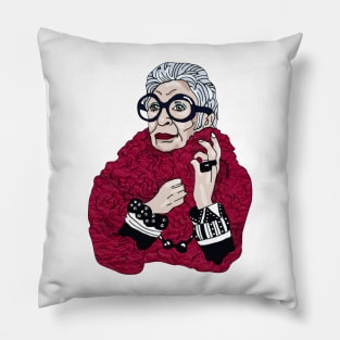 Iris Apfel Art Fashion Pillow