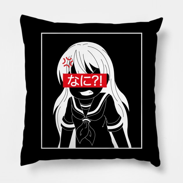 Nani Funny Japanese Anime Pillow by KawaiiAttack