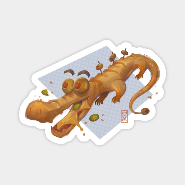 Sandwich Crocodile Magnet by Claire Lin