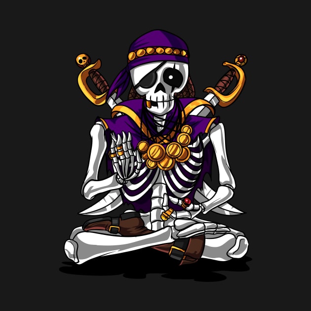 Skeleton Pirate Meditation by underheaven