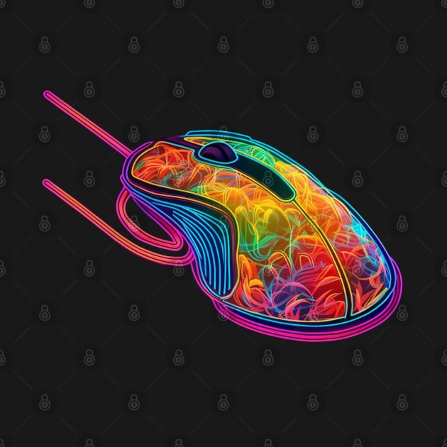 RGB Overload: A Graphic drawing of Gaming PC mouse by Guntah